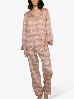 Пижама с геометрическим принтом Islington, ярко-оранжевый Fable & Eve