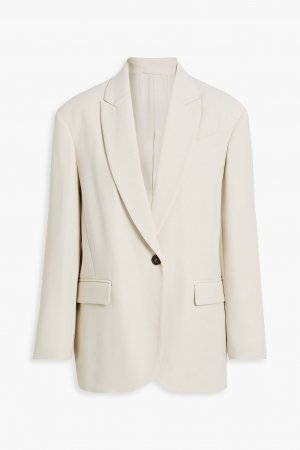 Саржевый пиджак, белый Brunello Cucinelli