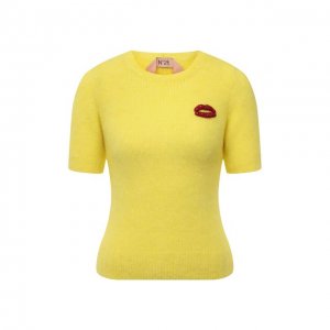 Шерстяной пуловер N21. Цвет: жёлтый