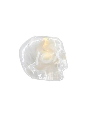 Still life skull white подсвечник d 115mm Kosta Boda. Цвет: белый