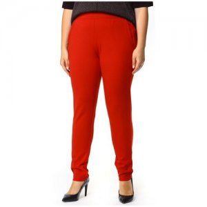 Брюки Shes So, полуприлегающий силуэт, классический стиль, карманы, размер 42, красный She's So. Цвет: красный