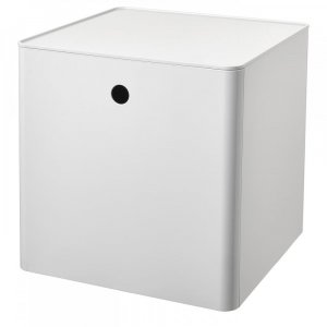 Ящик для хранения ИКЕА КУГГИС с крышкой белый 32х32х32 см IKEA