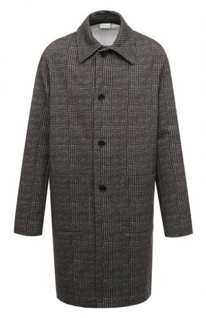 Хлопковое пальто Dries Van Noten. Цвет: серый