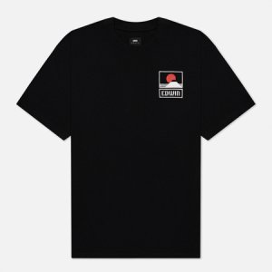 Мужская футболка Sunset On Mount Fuji Edwin. Цвет: чёрный