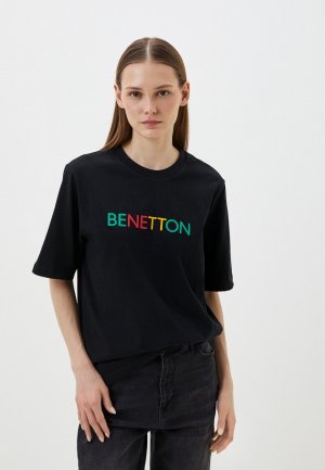 Футболка United Colors of Benetton. Цвет: черный