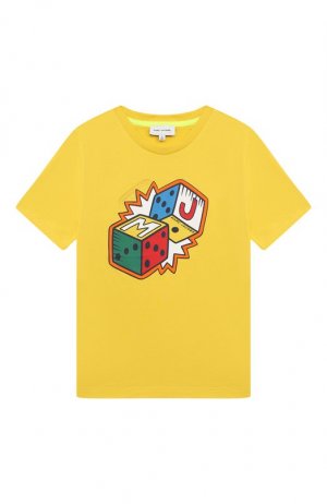 Хлопковая футболка MARC JACOBS (THE). Цвет: жёлтый