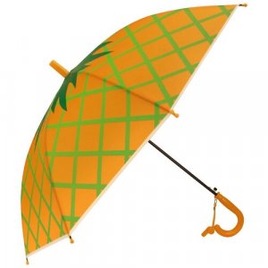 Зонт-трость , оранжевый, зеленый Рыжий кот. Цвет: зеленый/оранжевый