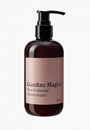 Крем для рук Giardino Magico питательный, роза и миндаль, 250 мл. Цвет: прозрачный