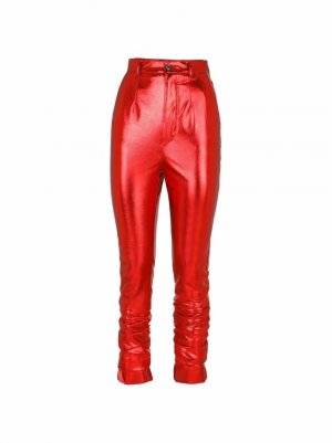 Зауженные брюки с эффектом металлик Dolce&Gabbana