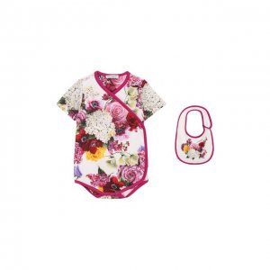 Комплект из комбинезона и нагрудника Dolce & Gabbana. Цвет: разноцветный