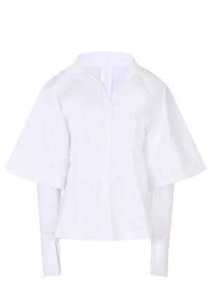 Блуза хлопковая IANIS CHAMALIDY. Цвет: белый