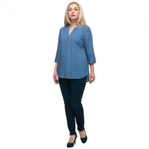 Блуза Olsi, размер 50, голубой plus size OLS