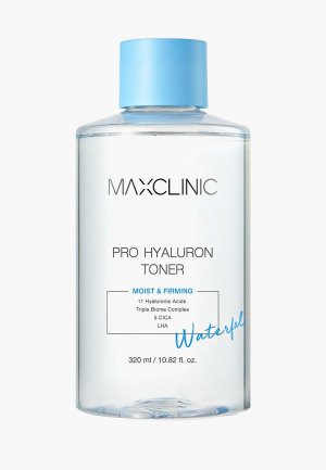 Тонер для лица Maxclinic Pro Hyaluron Toner с 11 видами гиалуроновой кислоты увлажняющий, 320 мл. Цвет: белый