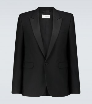 Однобортный пиджак-смокинг , черный Saint Laurent