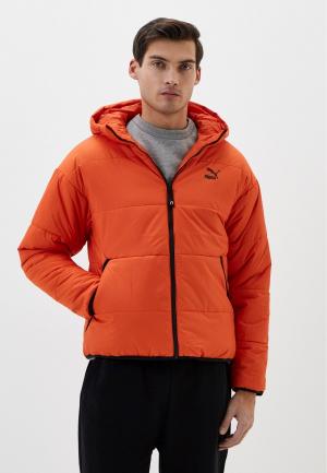 Куртка утепленная PUMA Classics Padded Jacket. Цвет: оранжевый