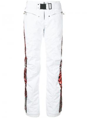 Лыжные брюки с полосками Kru. Цвет: белый