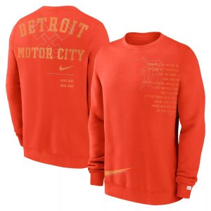 Мужской оранжевый флисовый пуловер свитшот Detroit Tigers Statement Ball Game Nike