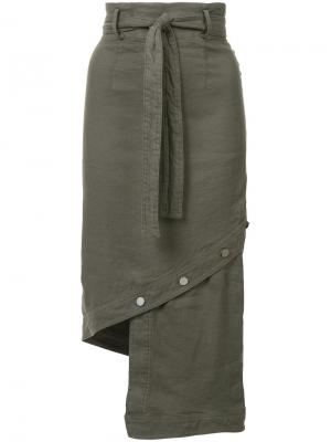 Асимметричная юбка Robert Rodriguez. Цвет: зелёный