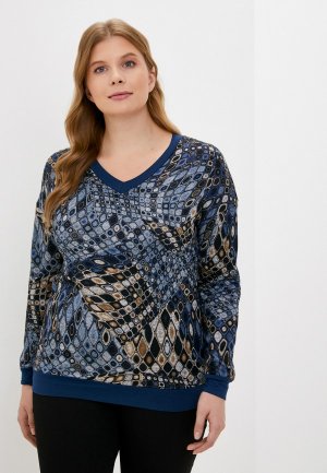 Пуловер Стикомода. Цвет: синий