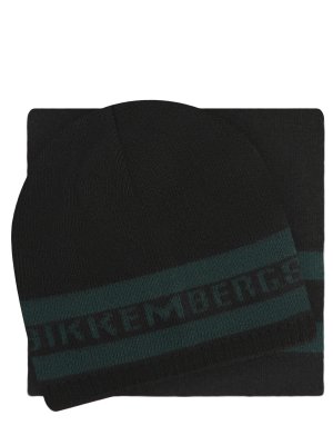 Комплект: шапка + шарф DIRK BIKKEMBERGS. Цвет: черный