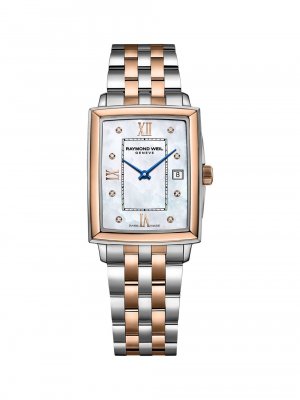 Часы Toccata с двухцветным браслетом из розового золота и нержавеющей стали Raymond Weil
