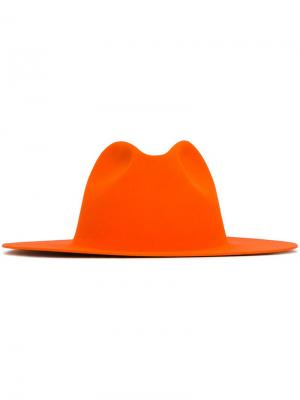 Фетровая шляпа Études. Цвет: жёлтый и оранжевый