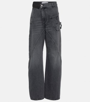 Прямые джинсы с завышенной талией, серый JW Anderson