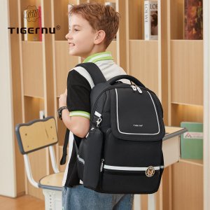 Школьные ранцы для мальчиков и девочек, легкий рюкзак с отдельным пеналом, большая повседневная сумка героями мультфильмов, студенческая mochila Tigernu