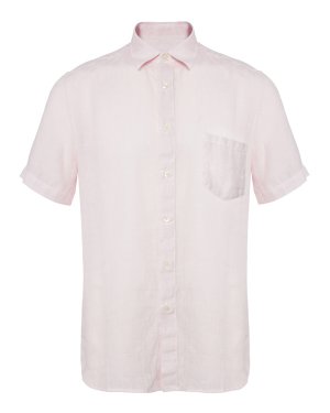 Рубашка 120% lino. Цвет: розовый