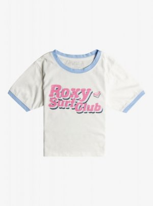 Короткая детская футболка Your Dance (4-16 лет) Roxy. Цвет: snow white