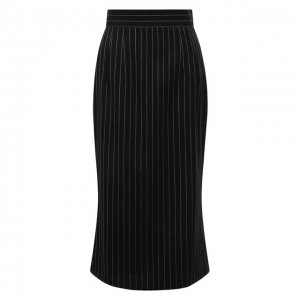 Шерстяная юбка Dolce & Gabbana. Цвет: чёрный