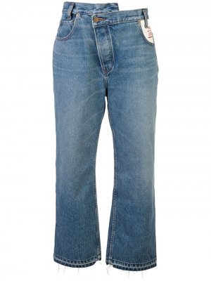 Широкие джинсы с высокой талией Monse. Цвет: синий