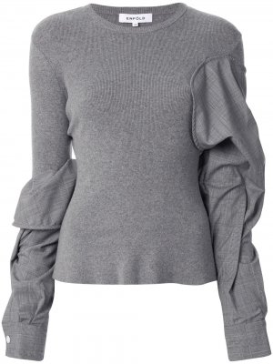 Пуловер со сборками Enföld. Цвет: серый