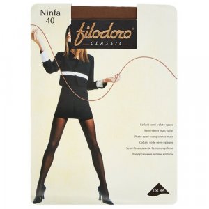 Колготки Classic Ninfa, 40 den, размер 4, коричневый, бежевый Filodoro. Цвет: коричневый