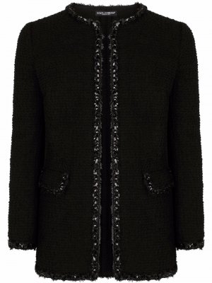 Твидовый жакет Dolce & Gabbana. Цвет: черный