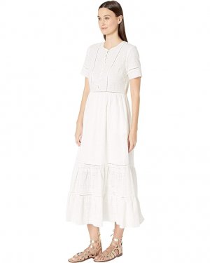 Платье Embroidered Button Down Tee Dress, белый Jonathan Simkhai