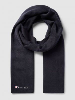 Вязаный шарф с пришивкой этикеток CHAMPION, темно-синий Champion