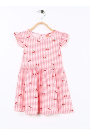 Стандартное розовое детское платье , розовый Koton