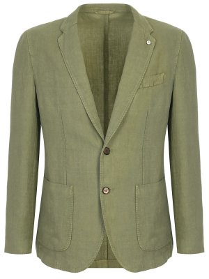 Пиджак льняной L.B.M. 1911. Цвет: зеленый