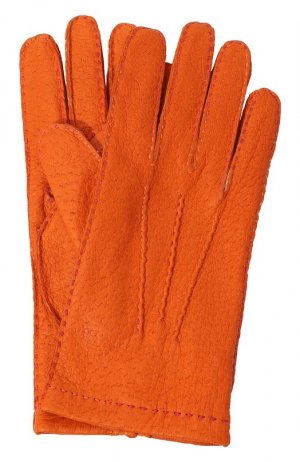 Кожаные перчатки TR Handschuhe. Цвет: оранжевый