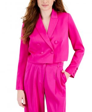 Женский укороченный двубортный пиджак Sigrid , розовый Lucy Paris