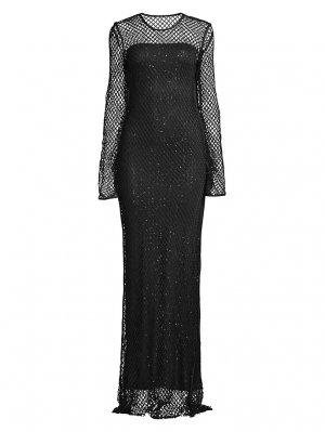 Прозрачное сетчатое платье Vivianna , черный Delfi