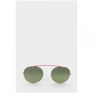 Солнцезащитные очки , круглые, оправа: металл, для женщин, зеленый Etnia Barcelona. Цвет: зеленый