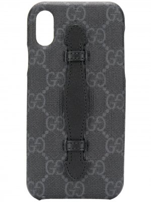 Чехол для iPhone XS с узором GG Gucci. Цвет: черный