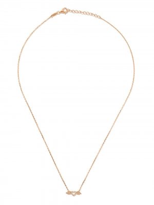 Цепочка на шею Miami Heart из розового золота с бриллиантами AS29. Цвет: золотистый