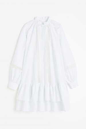 Платье-туника Lace-detail, белый H&M