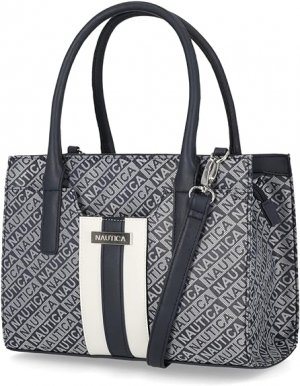 Женская сумка-портфель Sandy Jr. Top Handel со съемным ремешком через плечо, индиго жаккард Nautica