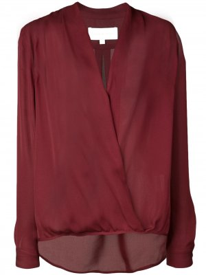 Блузка с запахом и V-образным вырезом Michelle Mason. Цвет: красный