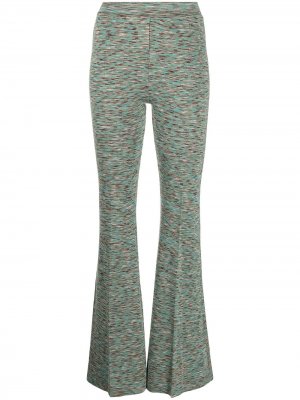 Расклешенные брюки с узором M Missoni. Цвет: зеленый