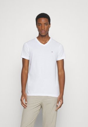 Футболка базовая SLIM SHIELD V-NECK GANT, цвет white Gant